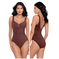 Miraclesuit NWT Must Haves Escape One Piece Swimsuit Size 8 Brown Underwire