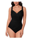 Miradonna Miraclesuit Womens Swimsuit Black One-Piece Slimming Smoothing