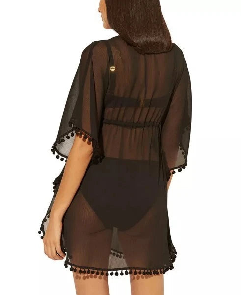 Bleu by Rod Beattie Caftan Sheer Swim Cover Up - size 2X / XXL - Black