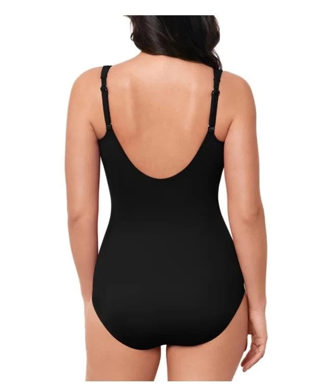 Miradonna Miraclesuit Womens Swimsuit Black One-Piece Slimming Smoothing